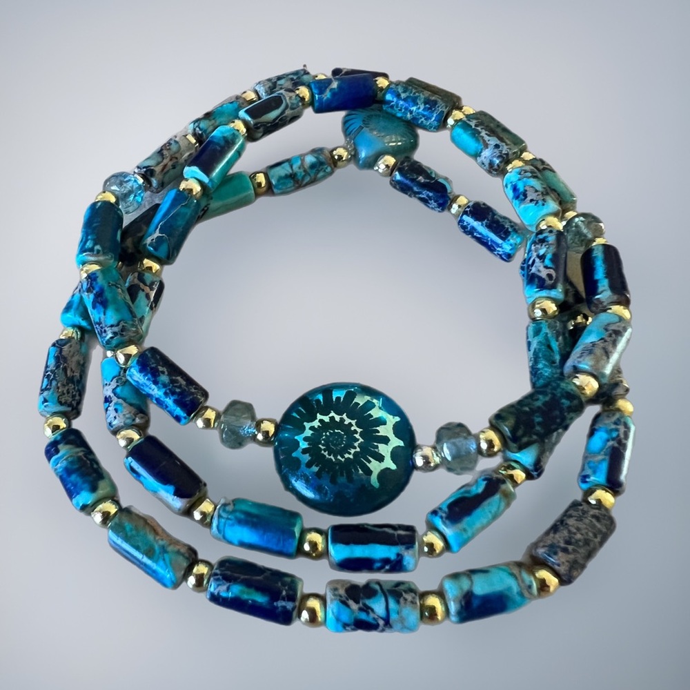 Jasper blues bracelet set